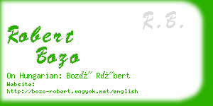 robert bozo business card